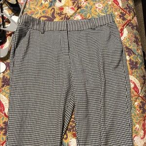 Cato Black and White Houndstooth Straight Leg Pants